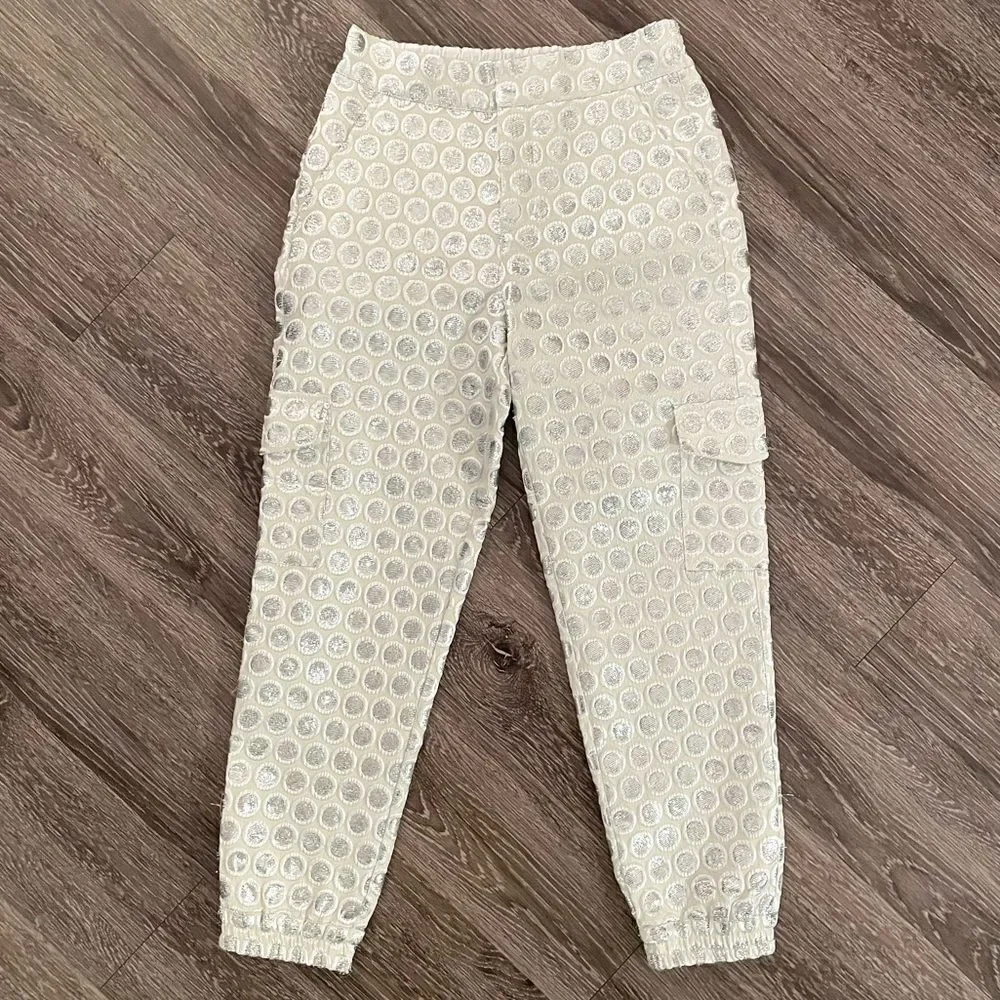 Anthropologie Jacquard Utility Joggers